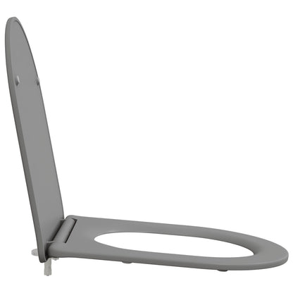 Sedile Wc A Sgancio Rapido  Con Chiusura Morbida In Duroplast Grigio