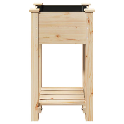 Vaso Da Giardino  Con Ripiano 45X45X76 Cm In Legno Massello Di Abete