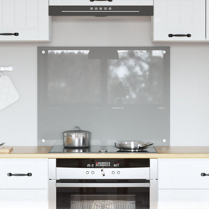 Schienale Cucina Grigio Chiaro 80X60X0,6 Cm In Vetro Temperato Di