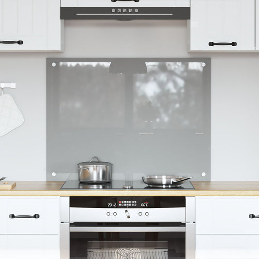 Schienale Cucina Grigio Chiaro 80X60X0,6 Cm In Vetro Temperato Di