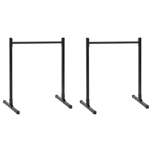 Stazioni Per Dips 2 Pz Altezza Regolabile 88.5/98.5 Cm Acciaio