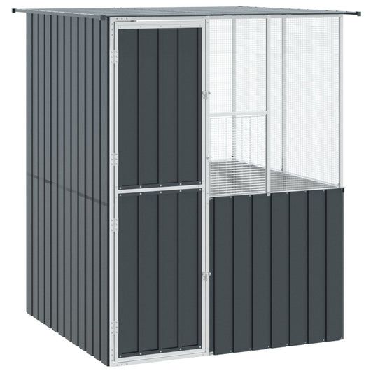 Gabbia Per Uccelli Antracite 215X78X200 Cm Acciaio Galvanizzato