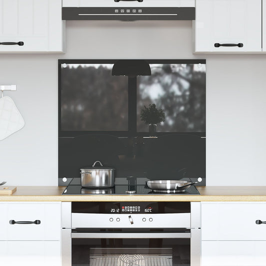 Schienale Cucina Grigio Scuro 70X60X0,6 Cm In Vetro Temperato