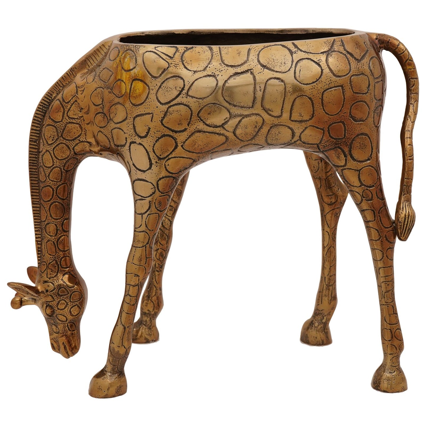 Secchiello Per Ghiaccio A Forma Di Giraffa In Ottone 49X22X39 Cm In Alluminio