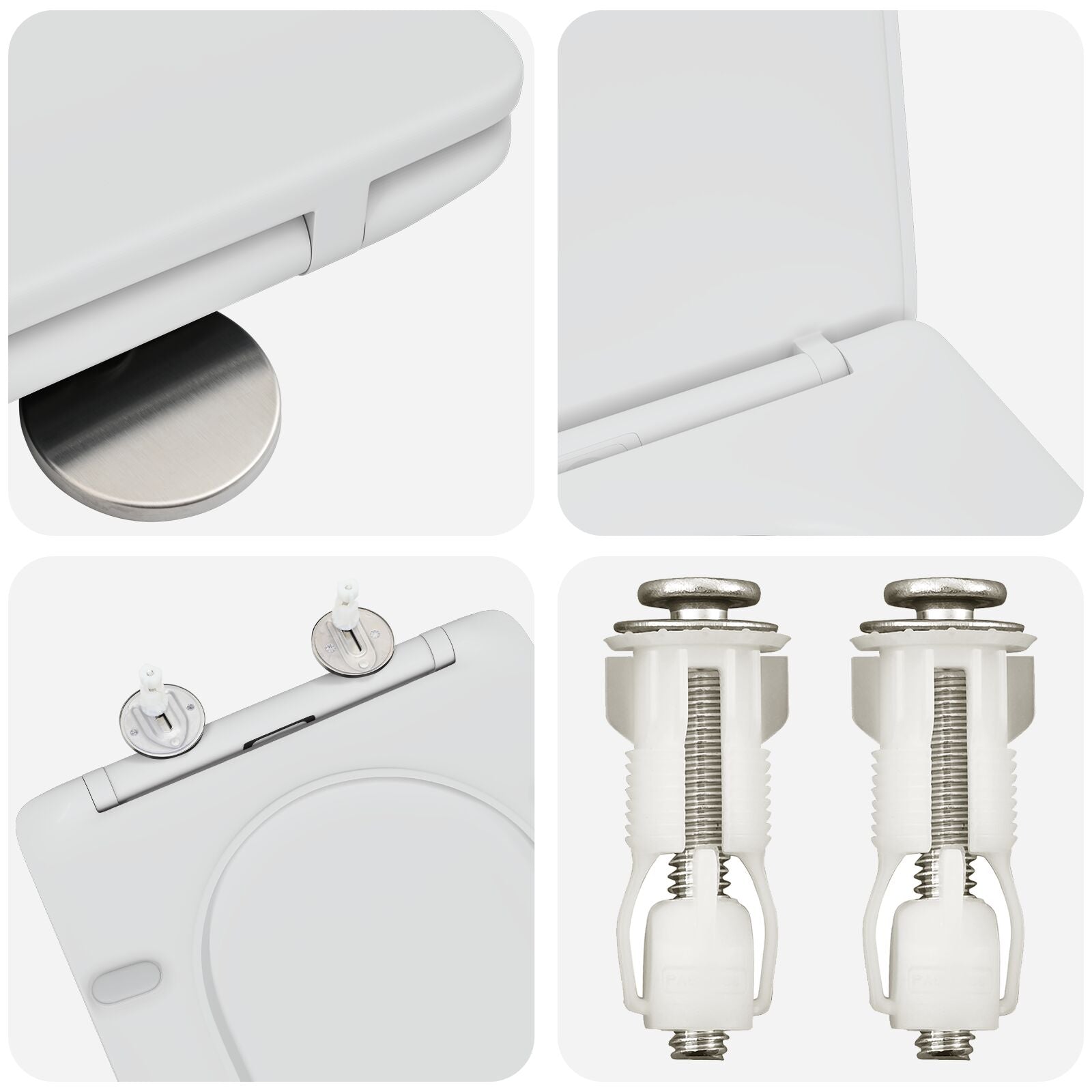 Sedile Per Toilette Con Chiusura Rapida E Soft Close In Duroplast Bianco