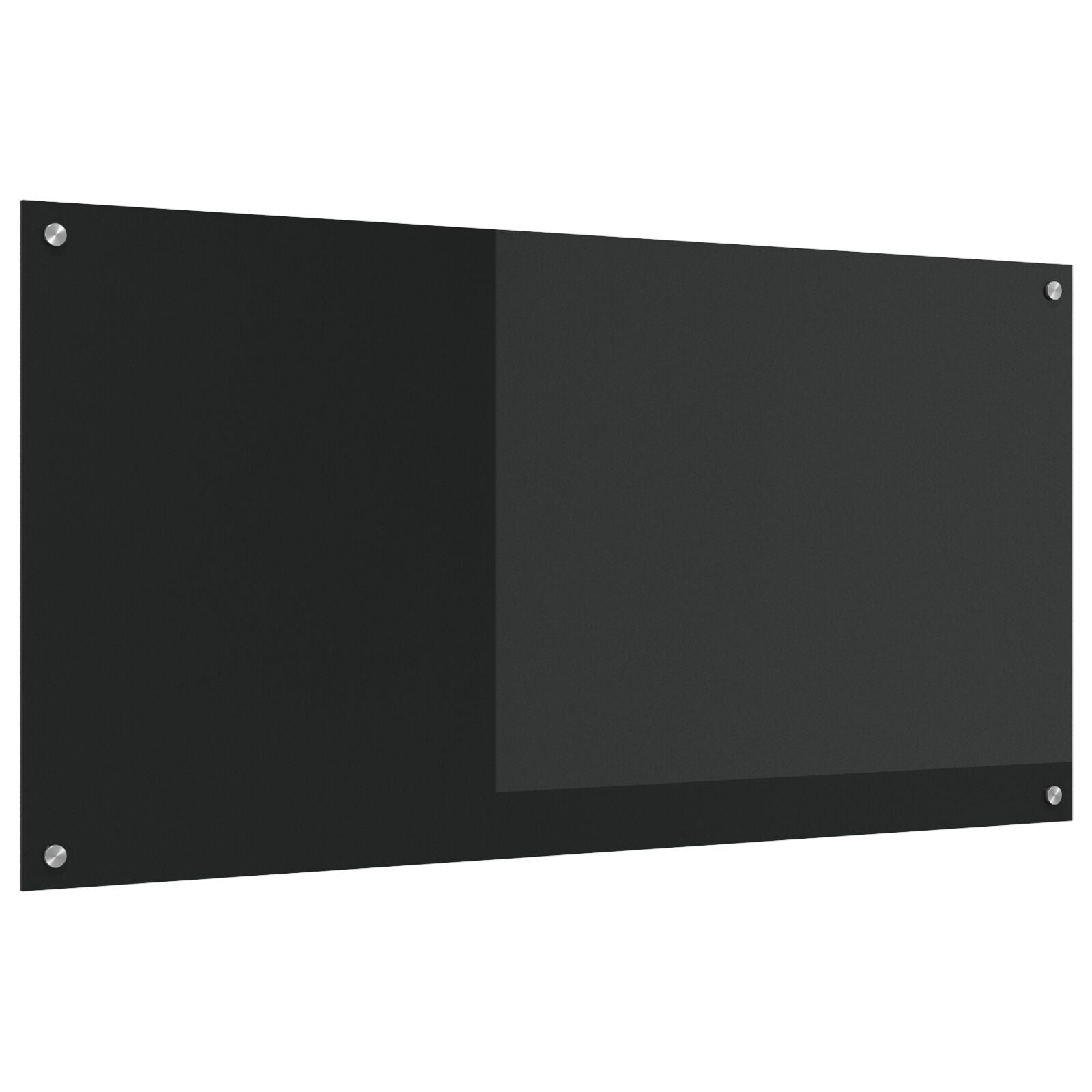 Parafango Cucina  Nero 120X60X0,6 Cm In Vetro Temperato