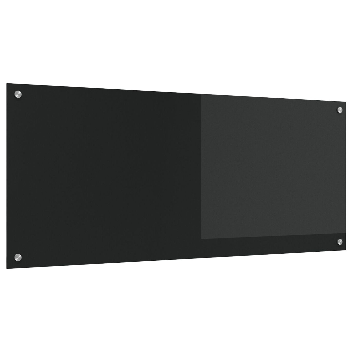 Retro Cucina Nera 120X50X0.6 Cm Vetro Temperato