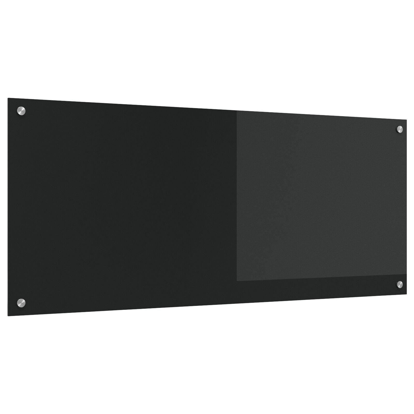 Retro Cucina Nera 120X50X0.6 Cm Vetro Temperato