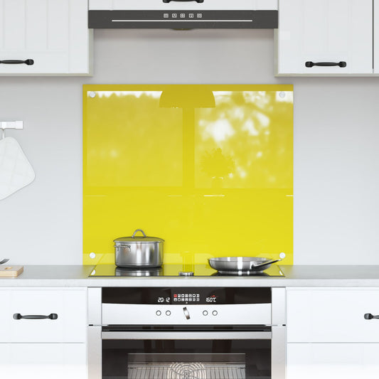 Schienale Da Cucina Giallo 70X60X0,6 Cm In Vetro Temperato -