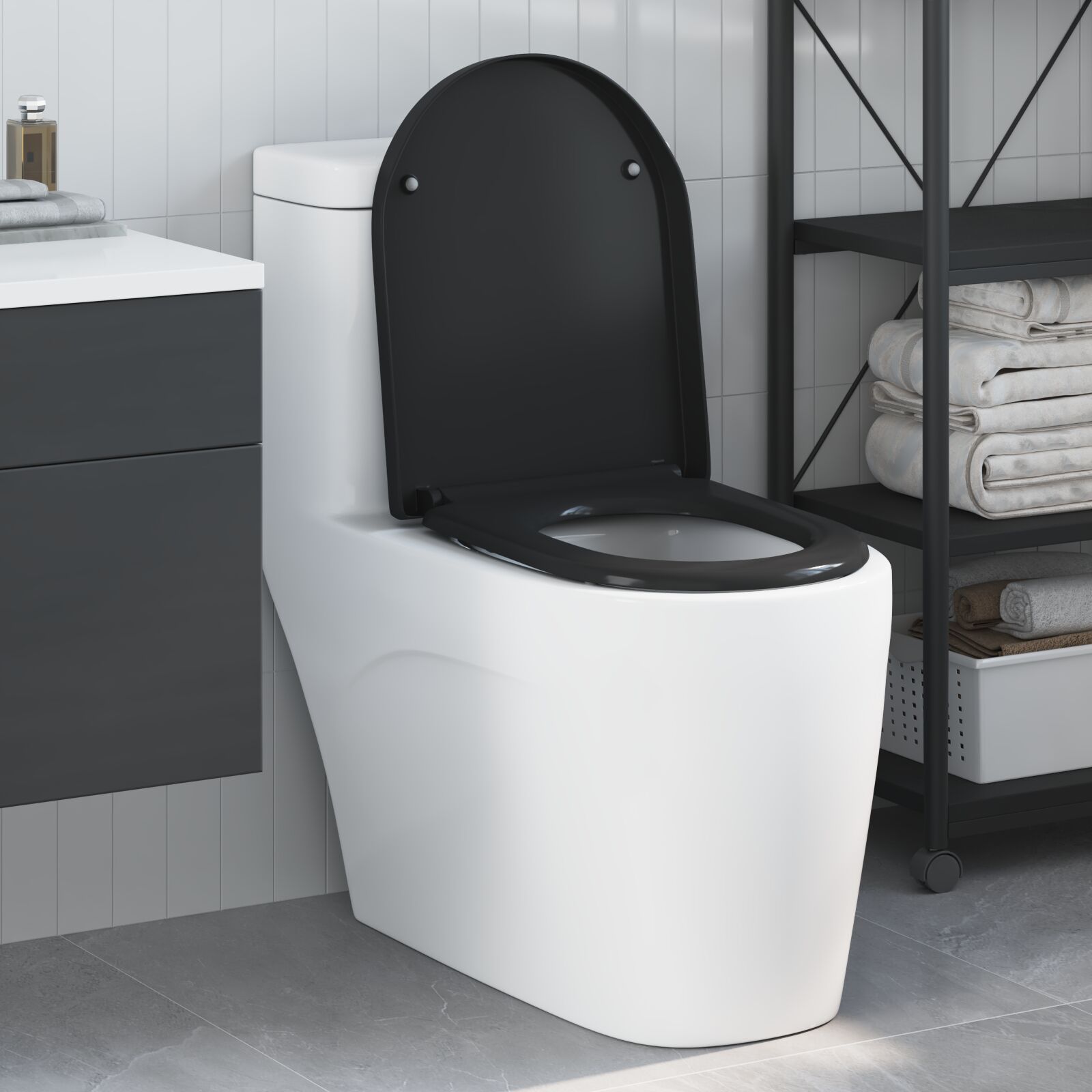 Toilette A Rilascio Rapido Con Chiusura Morbida In Duroplast