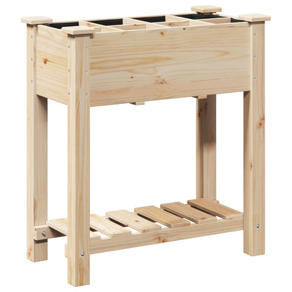Fioriera Per Giardino Con Griglie 71X37X76 Cm In Legno Massello Di Pino