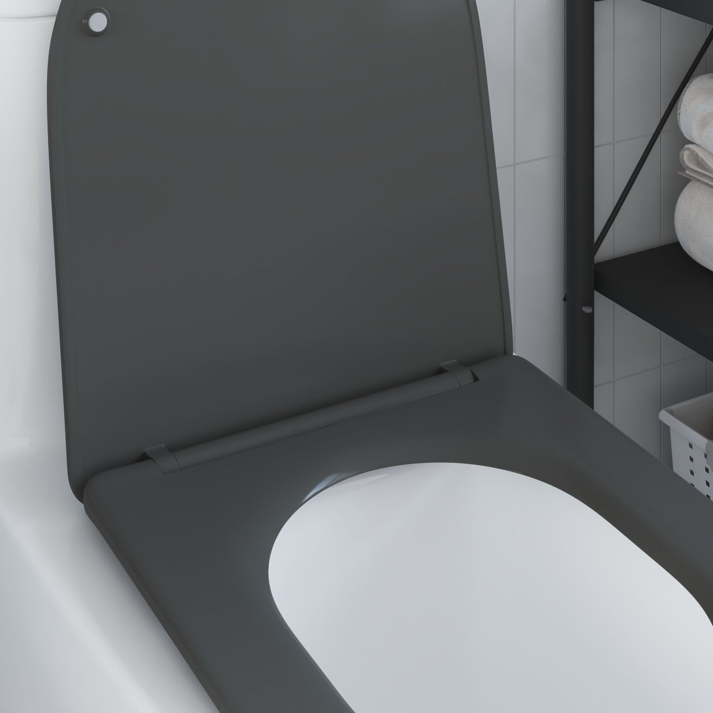 Sedile Del Wc Con Chiusura Morbida In Duroplast Antracite Di