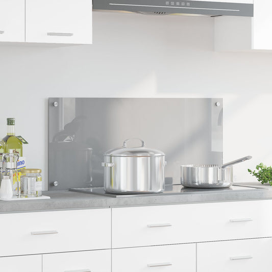Schienale Cucina  Grigio Chiaro 90X40X0,6 Cm In Vetro Temperato