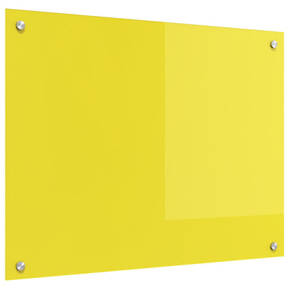 Schienale Da Cucina Giallo 80X60X0,6 Cm In Vetro Temperato