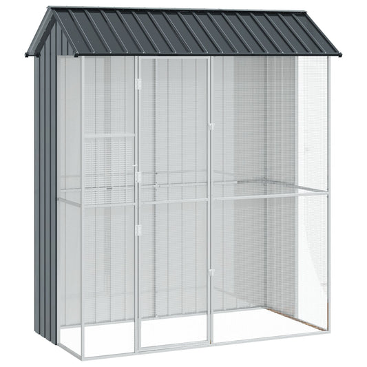 Voliera Per Uccelli  215X110X247 Cm In Acciaio