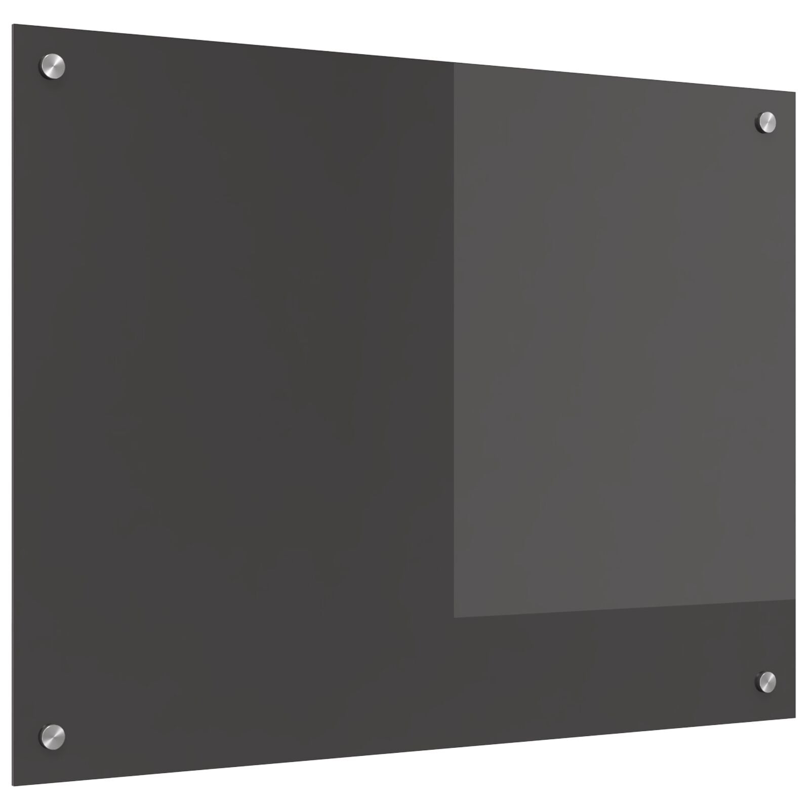 Schienale Cucina In Grigio Scuro - 80X60X0.6 Cm Vetro Temperato