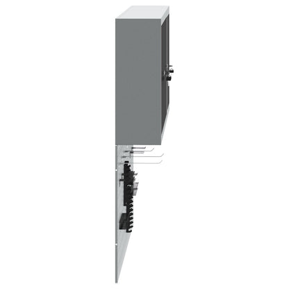 Set Da 5 Pezzi Di Armadio Per Utensili E Pannello Magnetico Da Montare A Muro In Metallo Nero Rosso