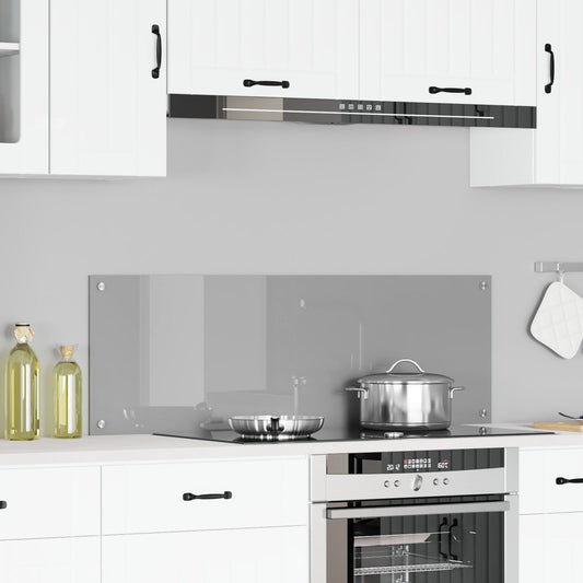 Schienale Cucina Grigio Chiaro 120X40X0,6 Cm Vetro Temperato