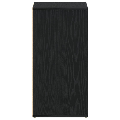 Mobiletto Per Scarpe  Nero Rovere 60X35X70 Cm In Legno Ingegnerizzato