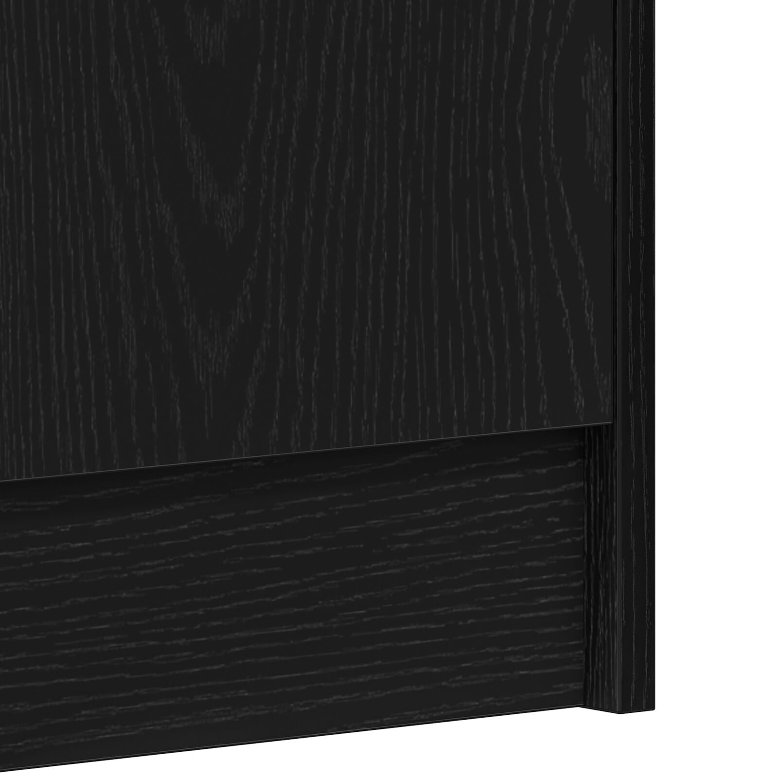 Armadio Per Scarpe  Nero Rovere 32X35X92 Cm In Legno Ingegnerizzato