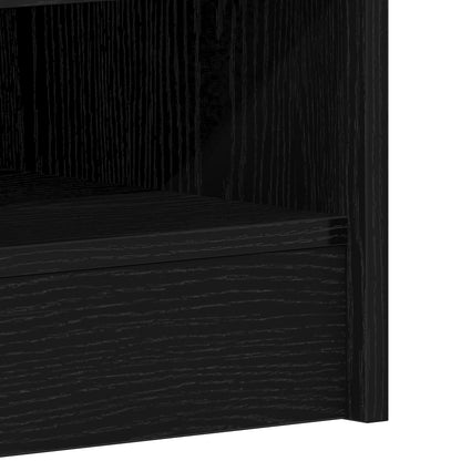 Mobile Per Scarpe  Nero Rovere 60X35X92 Cm In Legno Ingegnerizzato