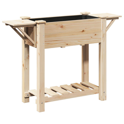 Piantana Da Giardino  Con Ripiani 111X37X76 Cm In Legno Massello Di Pino