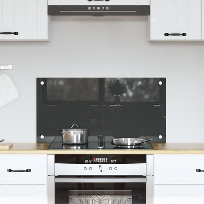 Schienale Cucina Grigio Scuro 80X40X0,6 Cm In Vetro Temperato
