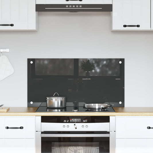 Schienale Cucina Grigio Scuro 80X40X0,6 Cm In Vetro Temperato