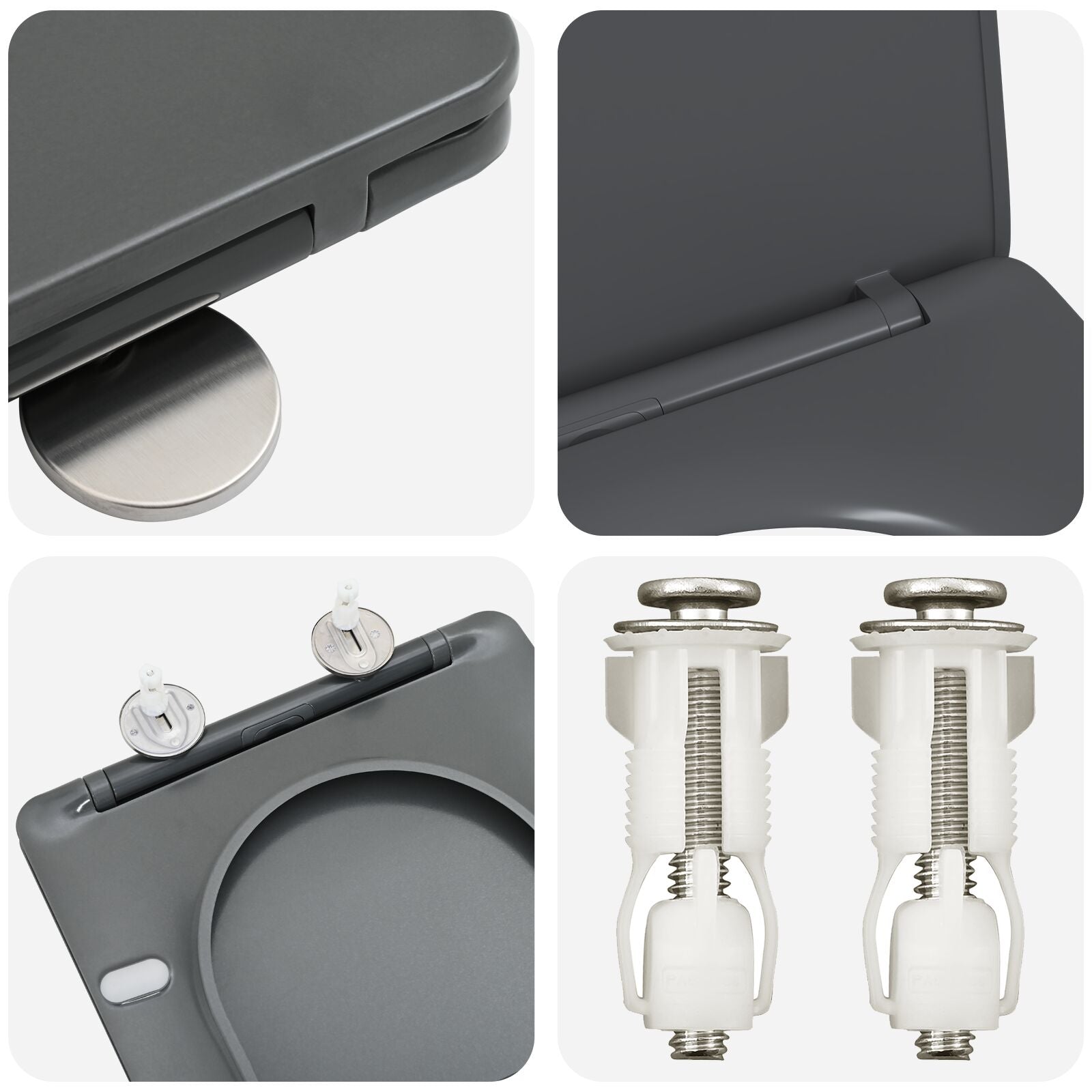 Sedile Del Wc Con Chiusura Morbida In Duroplast Antracite Di