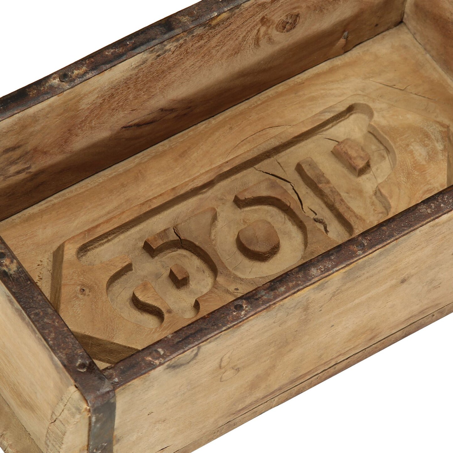 Vassoio 30X15X9 Cm Legno Massiccio Riciclato