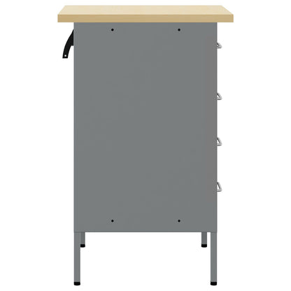 Armadio Da Lavoro  Nero 50X55X85 Cm Acciaio