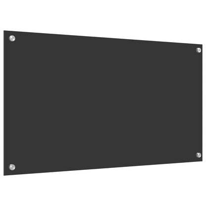 Paravento Da Cucina Grigio Scuro 90X50X0,6 Cm In Vetro Temperato