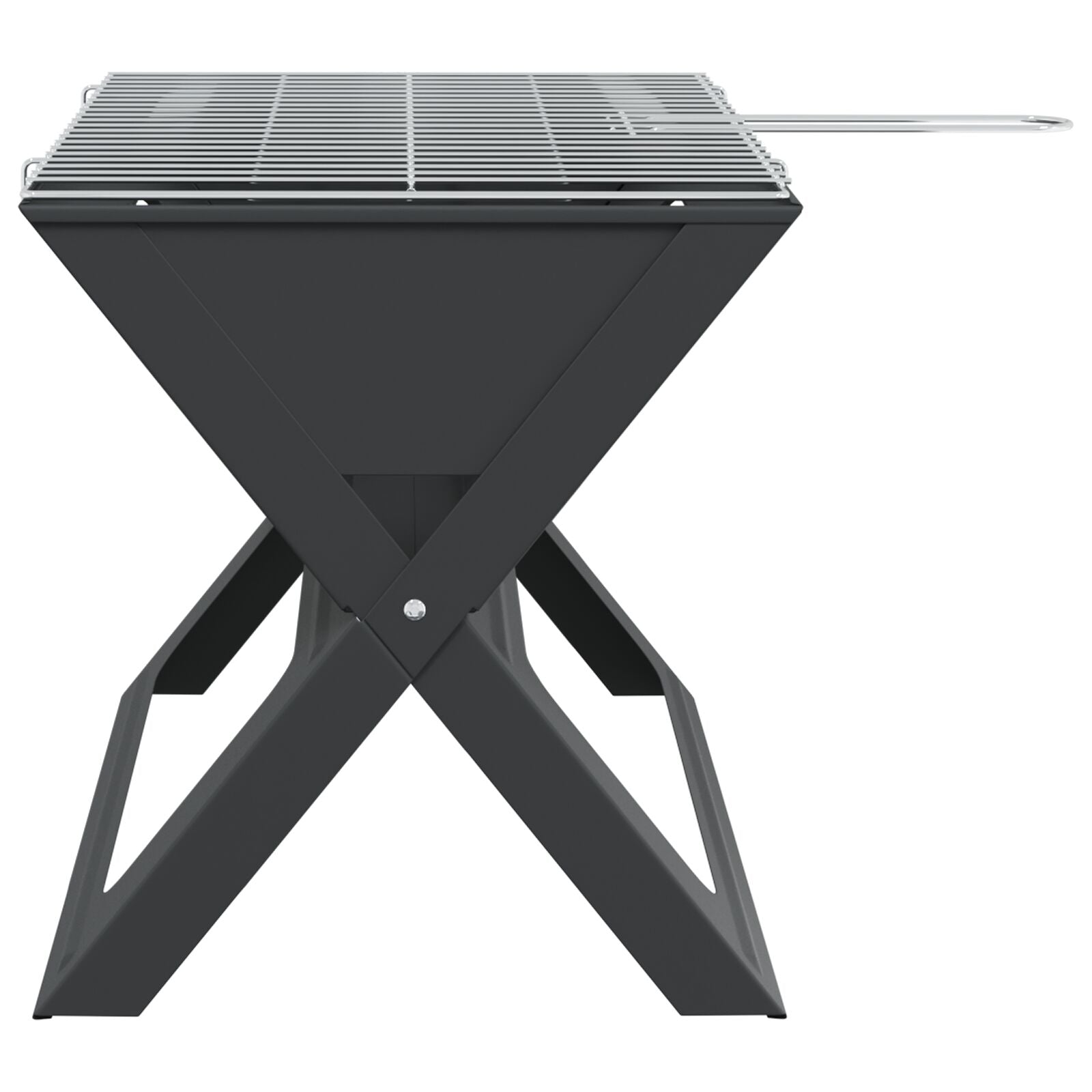 Griglia Bbq A Carbone - Pieghevole, Nera, 46X30X31 Cm, Realizzata In Acciaio
