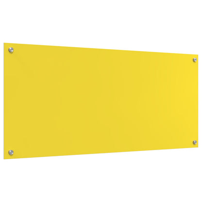 Schienale Da Cucina Giallo 110X50X0,6 Cm In Vetro Temperato