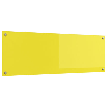 Schienale Da Cucina  Giallo 120X40X0,6 Cm In Vetro Temperato