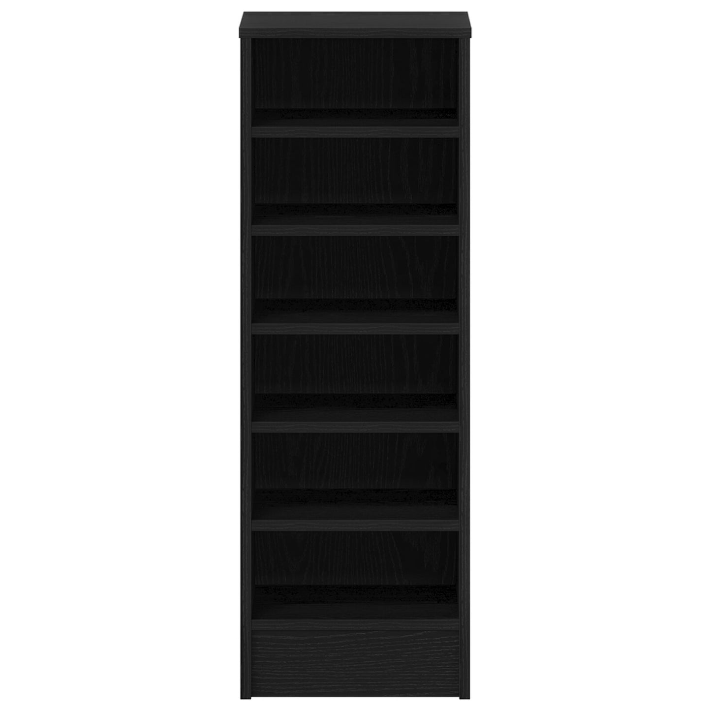 Mobile Per Scarpe  Nero Rovere 31,5X35X90 Cm In Legno Ingenerizzato