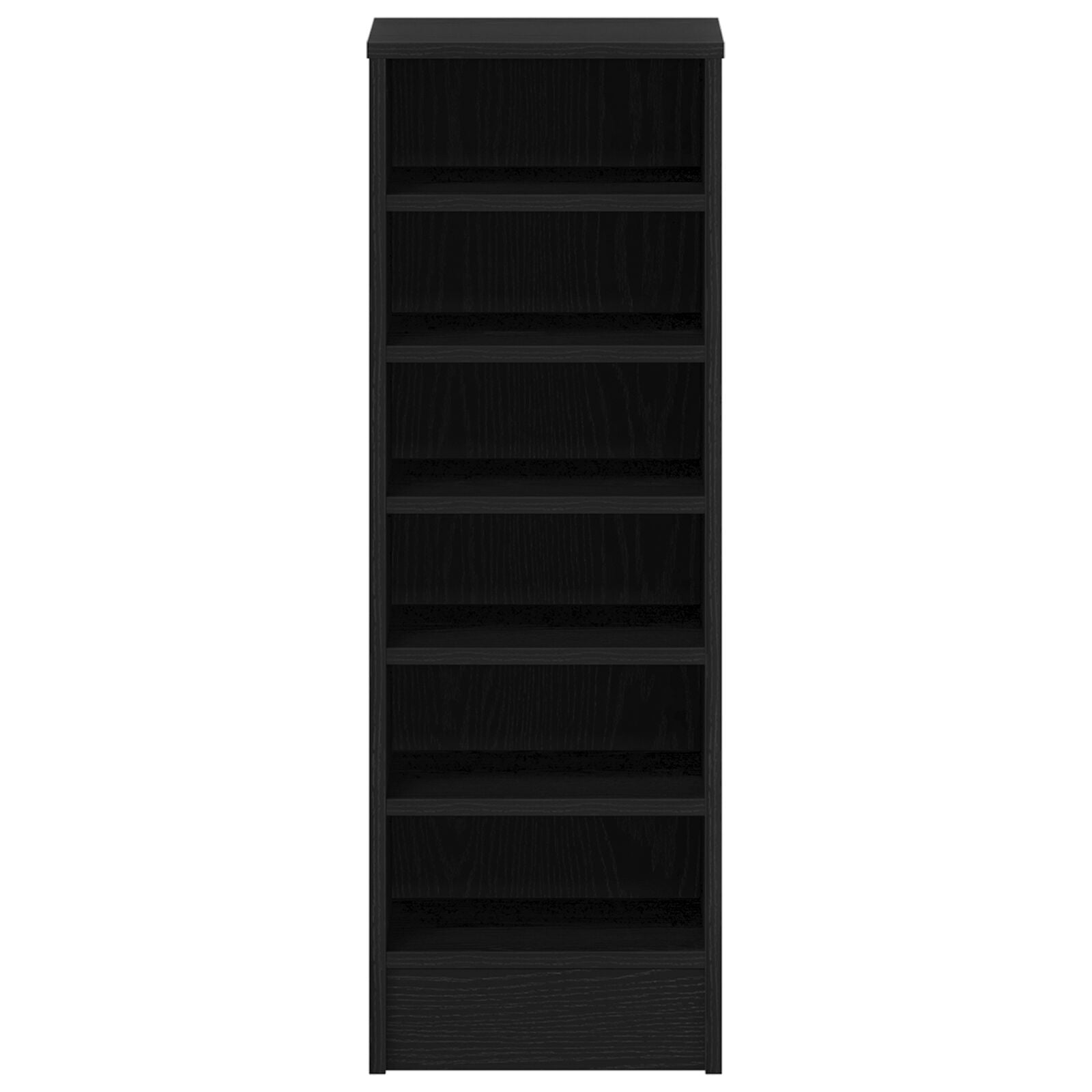 Mobile Per Scarpe  Nero Rovere 31,5X35X90 Cm In Legno Ingenerizzato