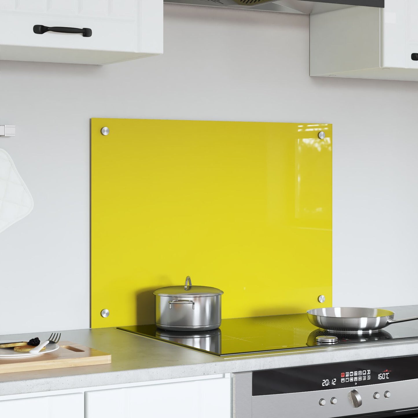 Schienale Per Cucina Giallo 70X50X0,6 Cm In Vetro Temperato Di