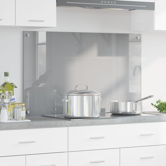Paraspigolo Cucina Grigio Chiaro 100X60X0,6 Cm Vetro Temperato