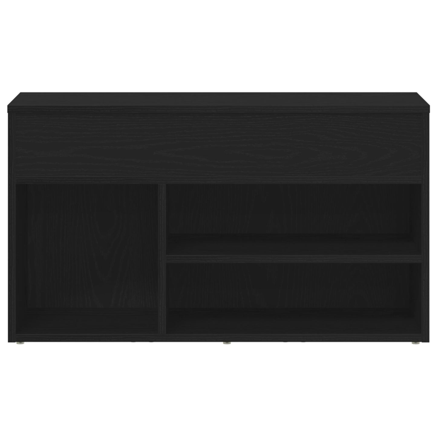 Panca Da Ingresso  Nera In Rovere 60X30X45 Cm In Legno