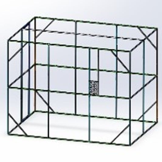 Voliera Per Uccelli Antracite 302X208X214 Cm In Acciaio