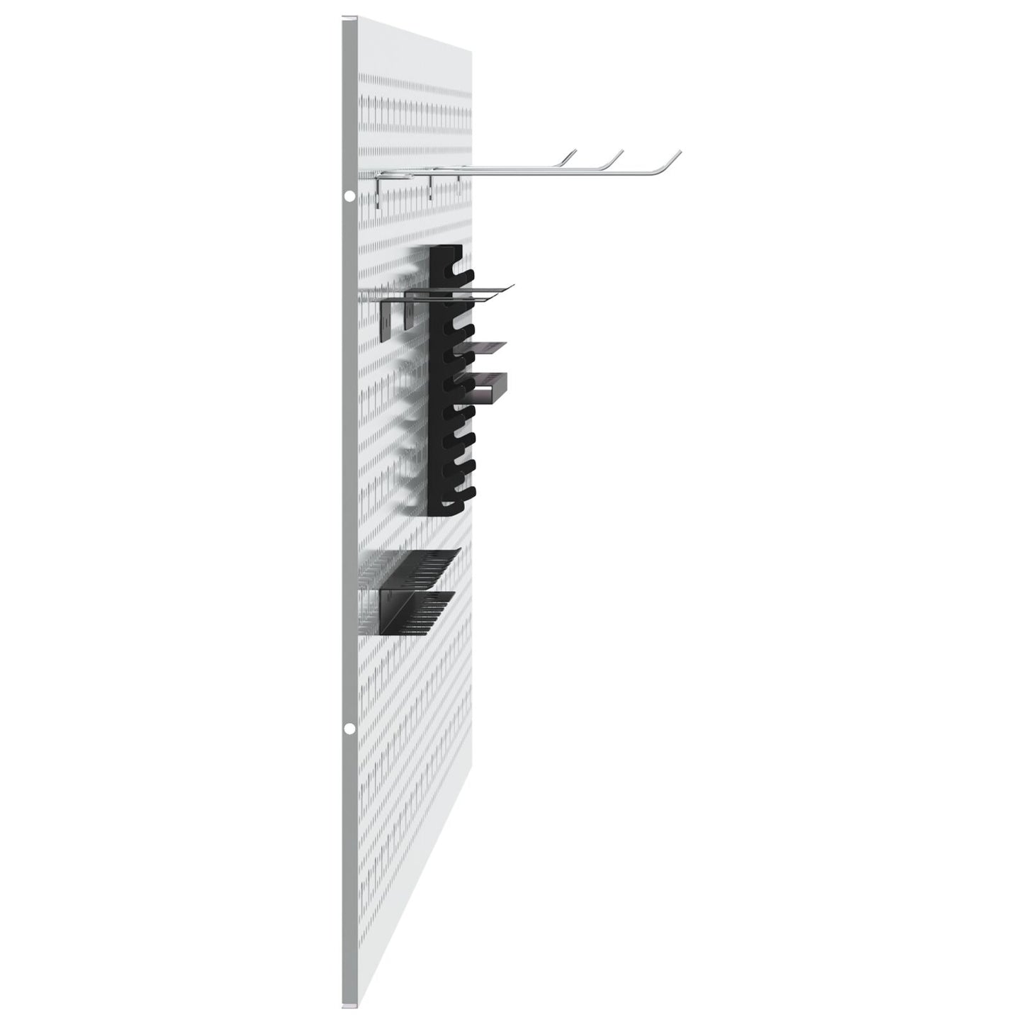 Pannelli Pegboard  2 Pezzi Con 8 Accessori Grigio 50X Acciaio