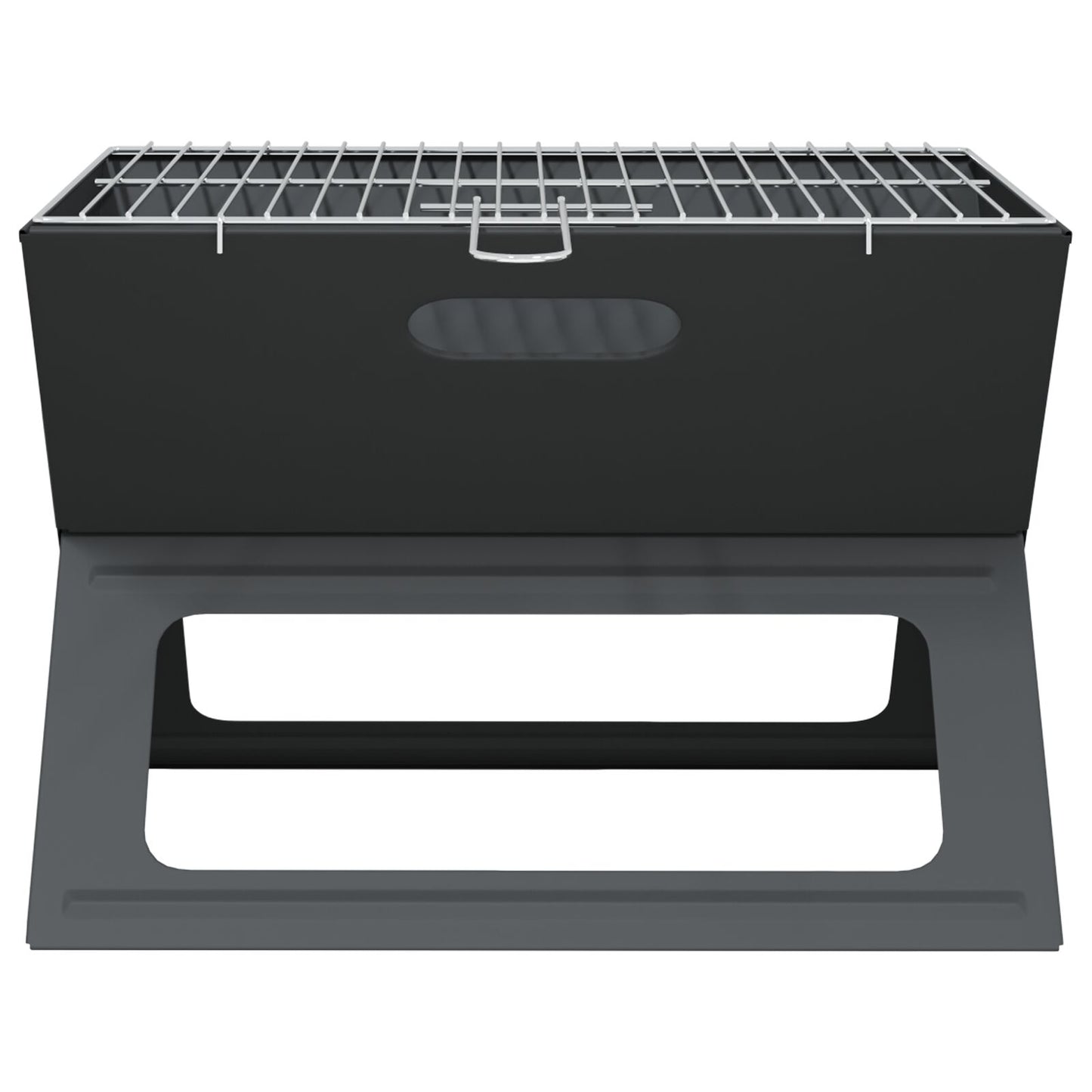 Griglia Bbq A Carbone - Pieghevole, Nera, 46X30X31 Cm, Realizzata In Acciaio