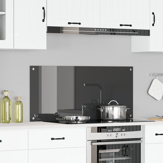 Schienale Cucina Grigio Scuro 110X50X0,6 Cm In Vetro Temperato Di