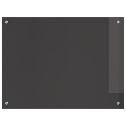 Schienale Cucina In Grigio Scuro - 80X60X0.6 Cm Vetro Temperato