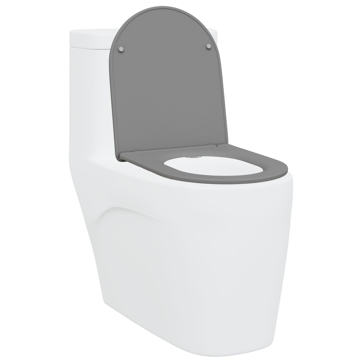 Sedile Wc A Sgancio Rapido  Con Chiusura Morbida In Duroplast Grigio