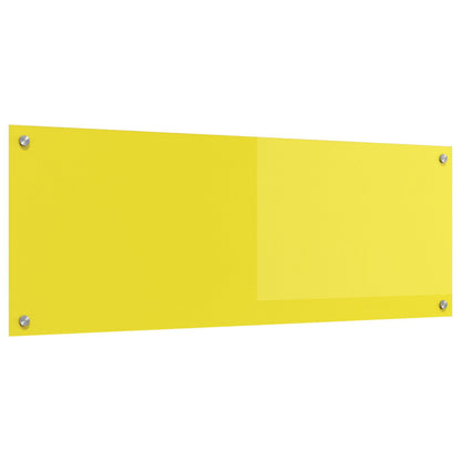 Schienale Da Cucina Giallo 110X40X0,6 Cm Vetro Temperato