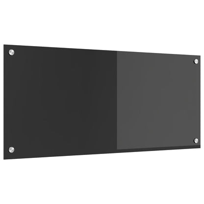 Schienale Per Cucina  Grigio Scuro 90X40X0,6 Cm In Vetro Temperato
