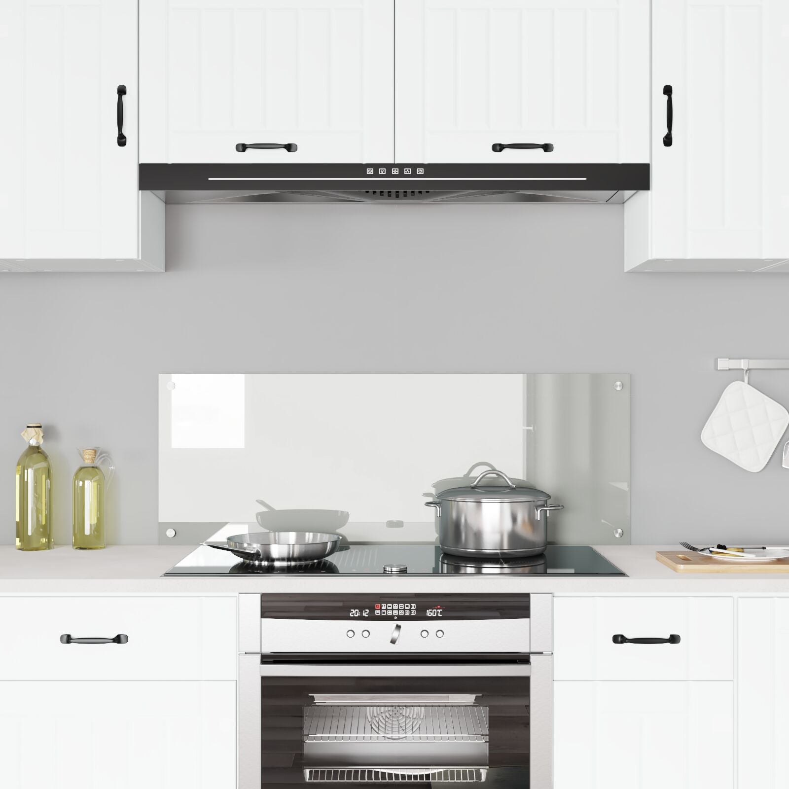 Schienale Da Cucina  Clear 110X40X0.6 Cm In Vetro Temperato