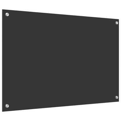 Schienale Cucina Grigio Scuro 90X60X0,6 Cm In Vetro Temperato